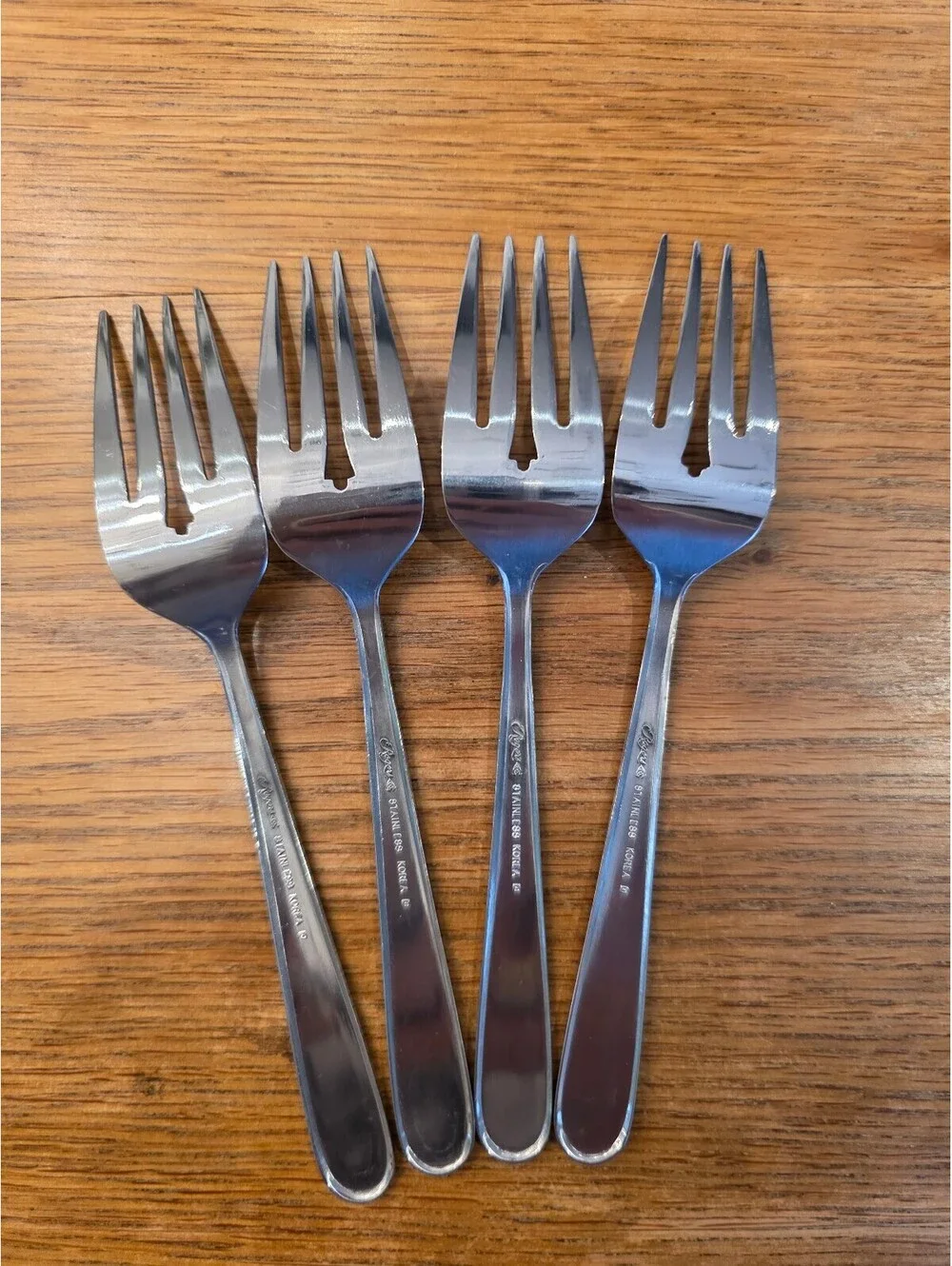 Vintage Rogers Oneida St. Steel desert Forks Beaded Elegance Set of 4